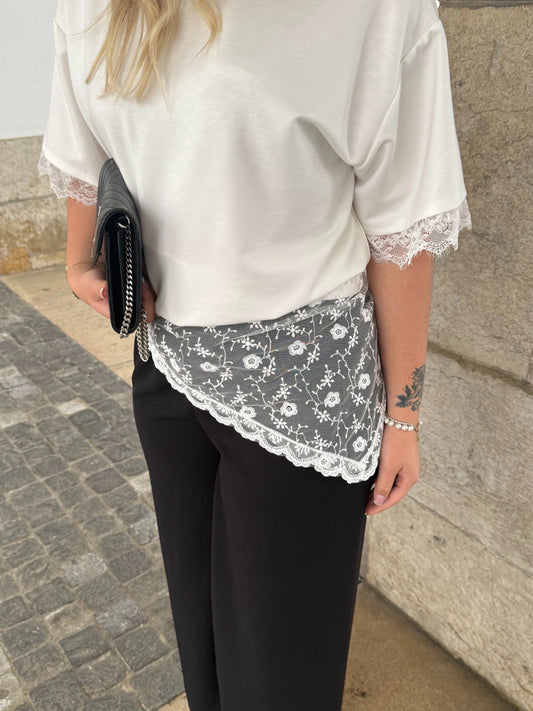 FOULARD DENTELLE BLANC