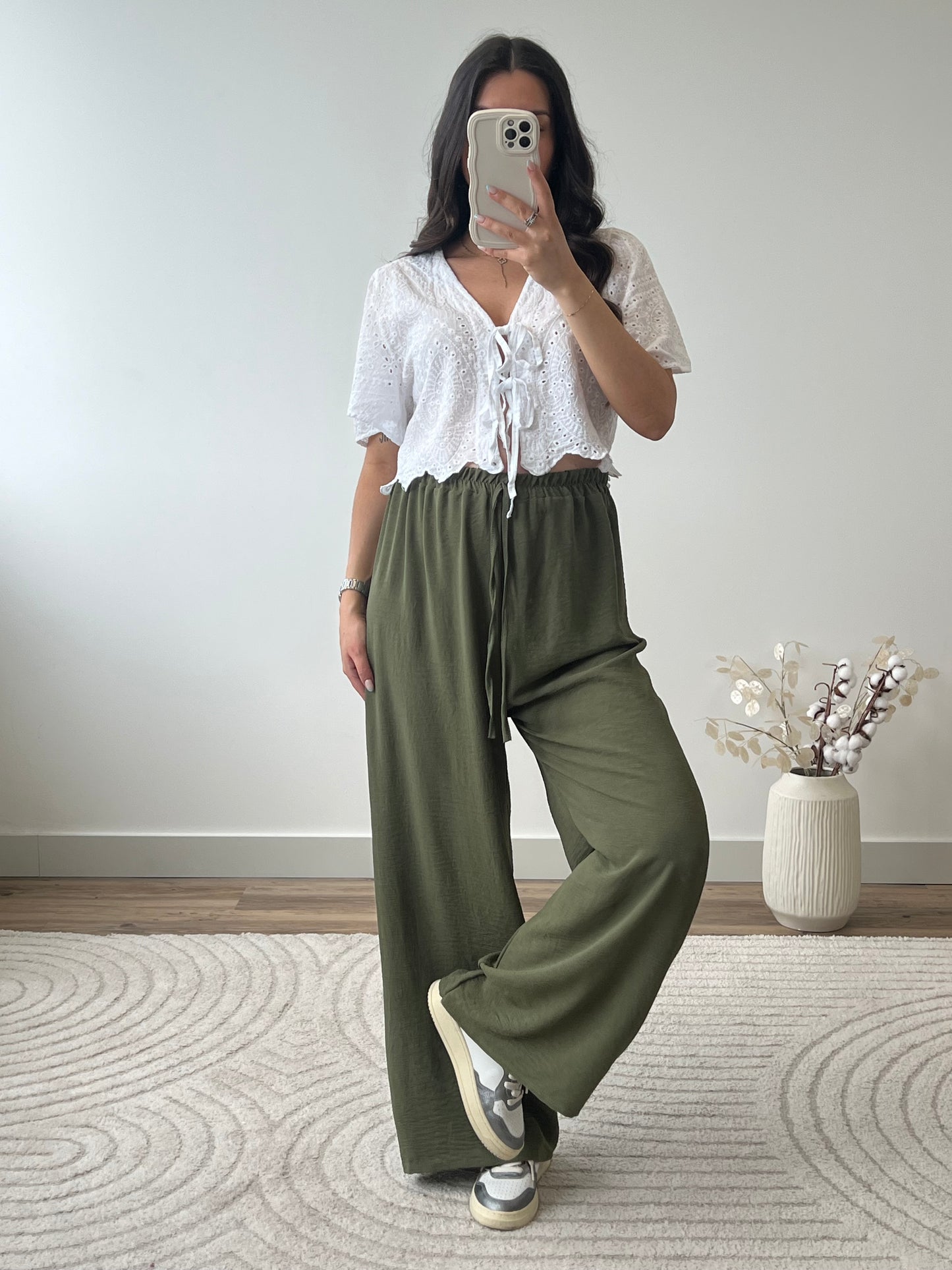 PANTALON FANNY KAKI CLAIR (PETITE & GRANDE)