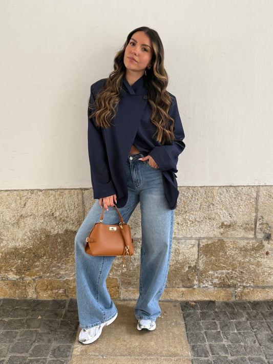 BLAZER AMBRE BLEU MARINE