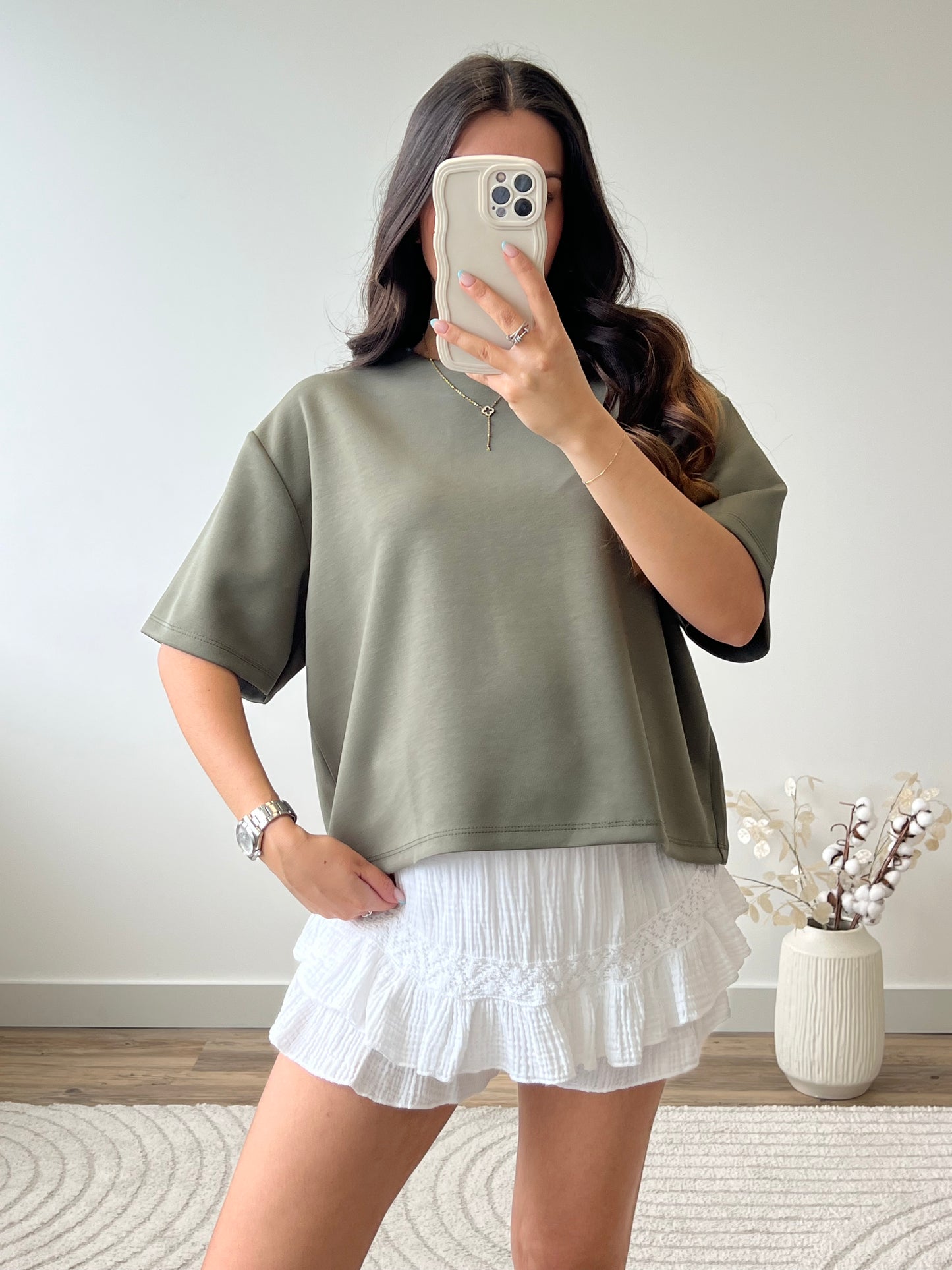 T-SHIRT LÉA KAKI