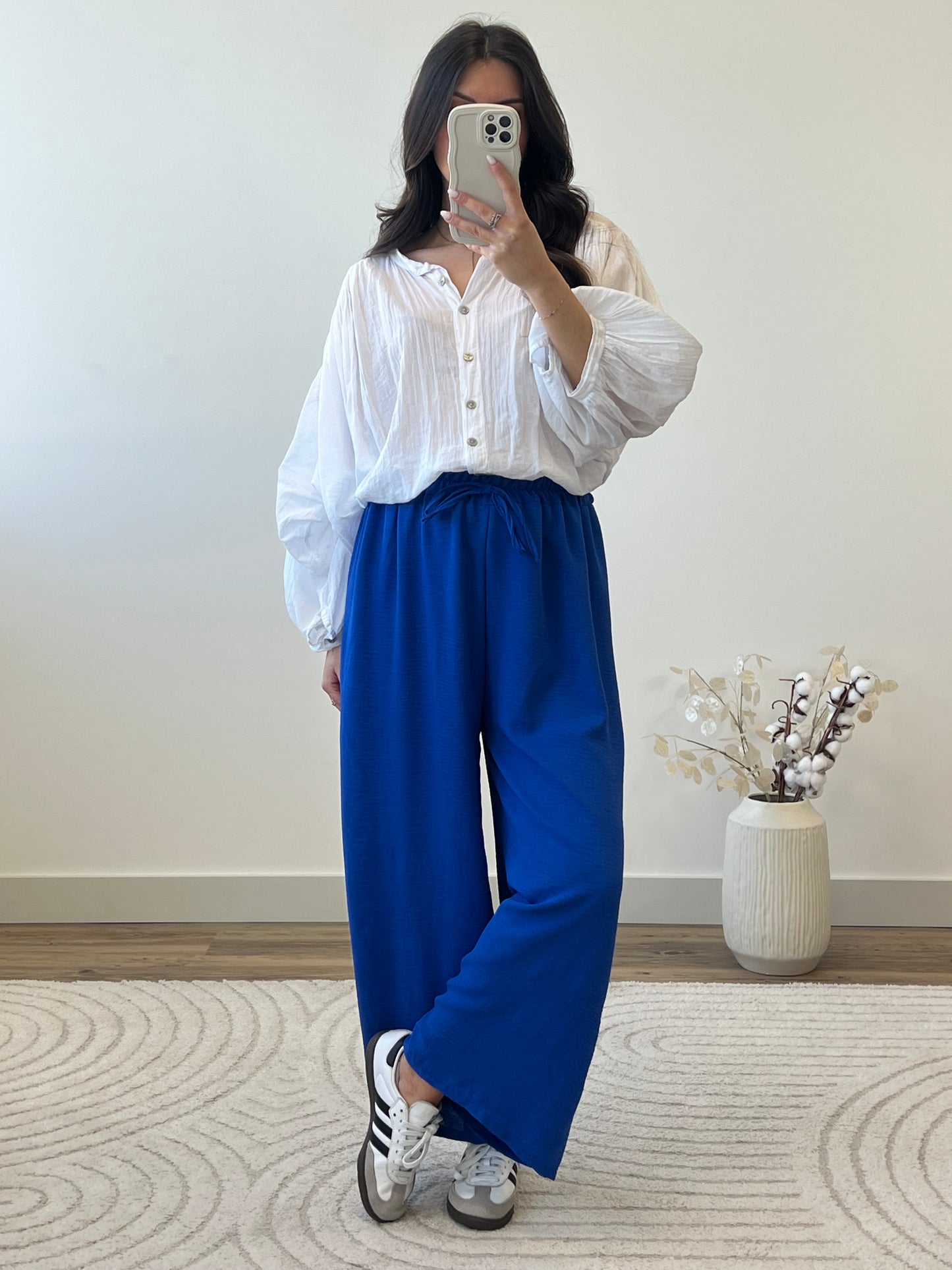 PANTALON FANNY BLEU ROI (PETITE & GRANDE)