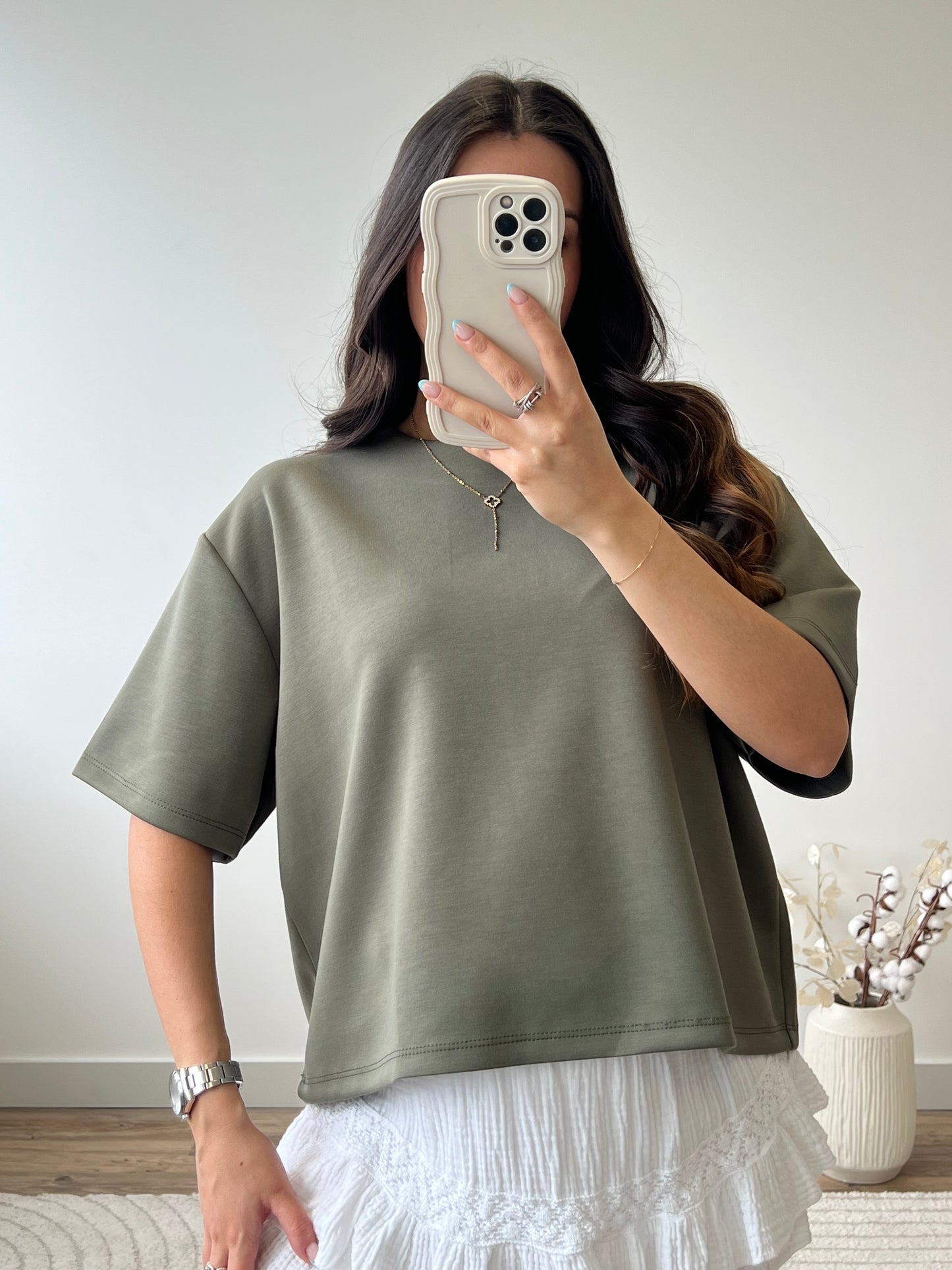T-SHIRT LÉA KAKI