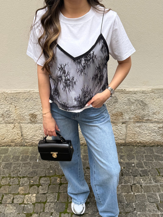T-SHIRT DENTELLE