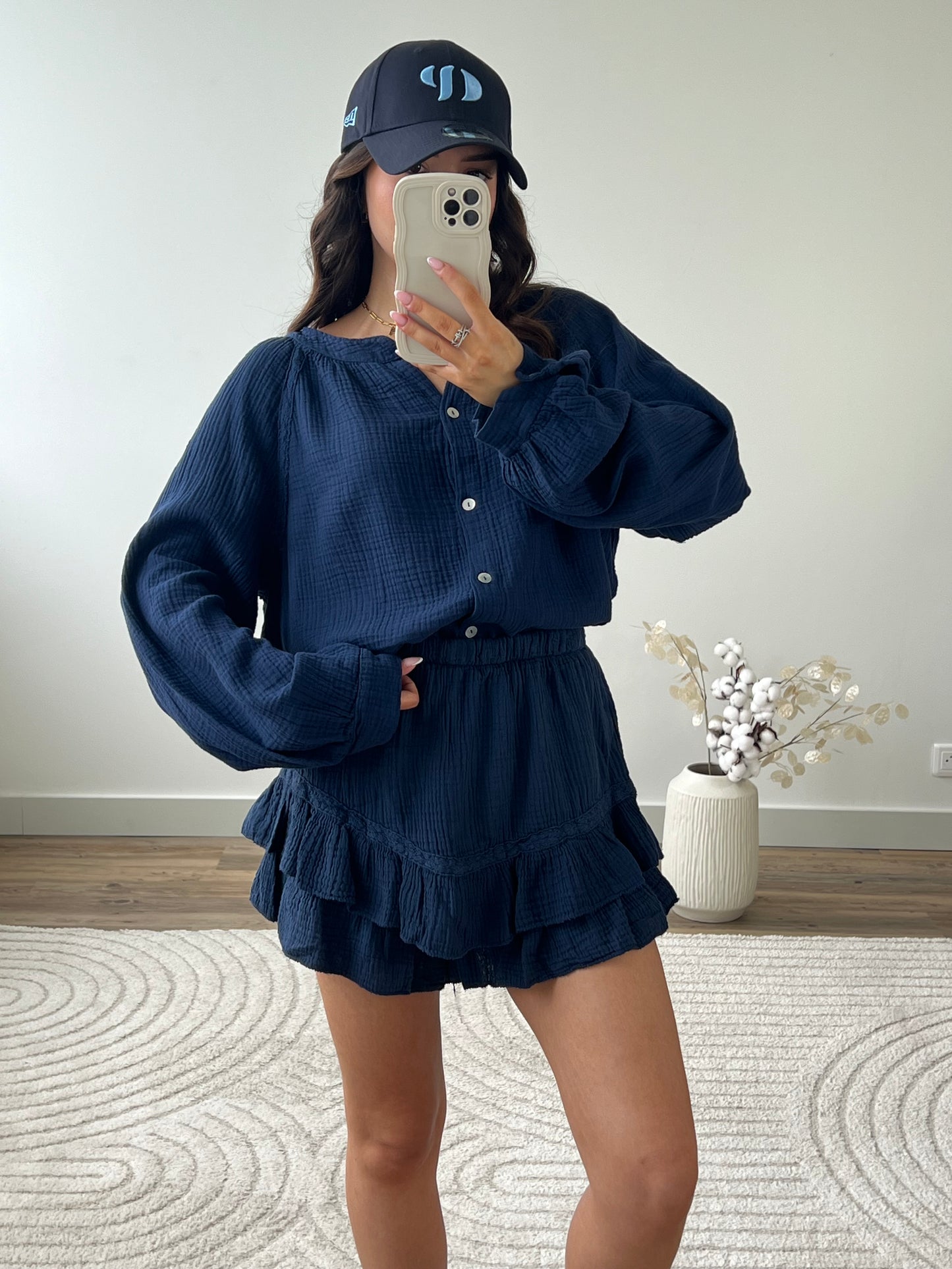 JUPE SHORT AYA MARINE