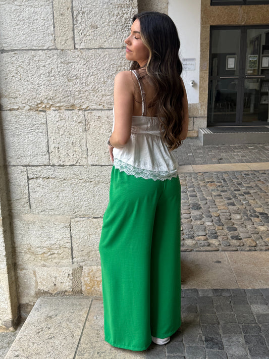 PANTALON FANNY VERT (PETITE & GRANDE)
