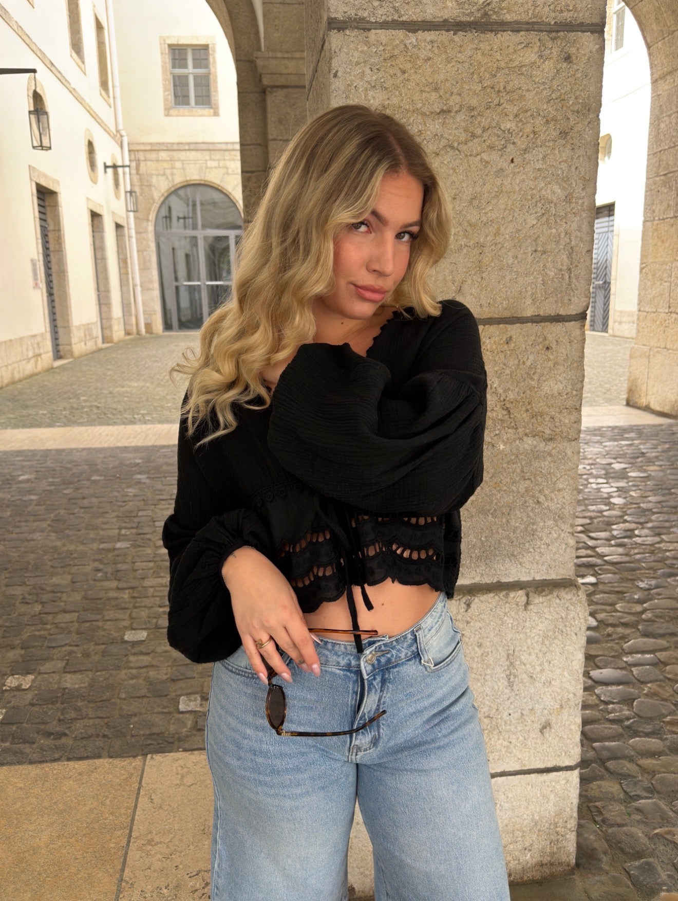 BLOUSE JADE NOIR