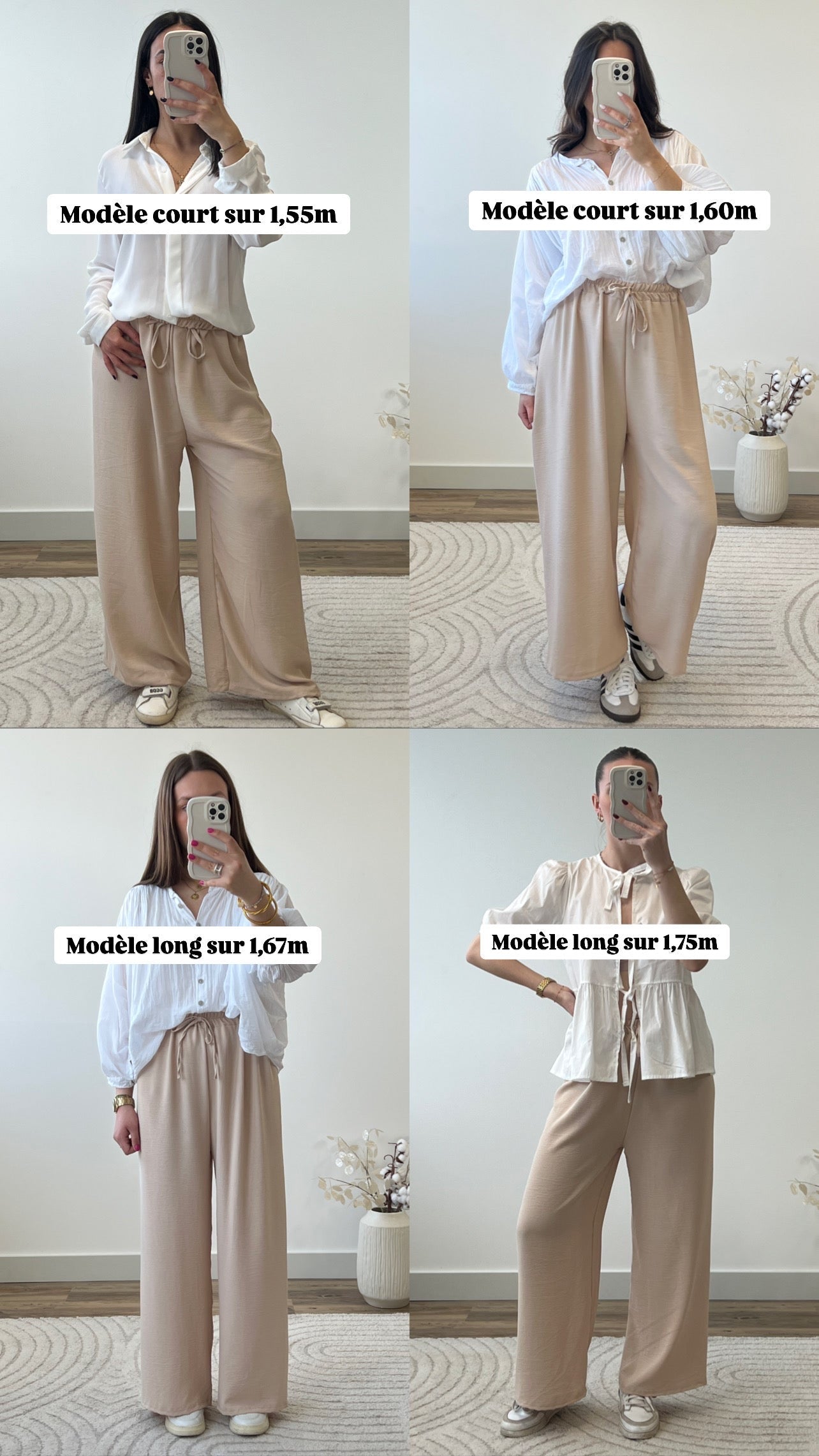 PANTALON FANNY CRÈME (PETITE & GRANDE)
