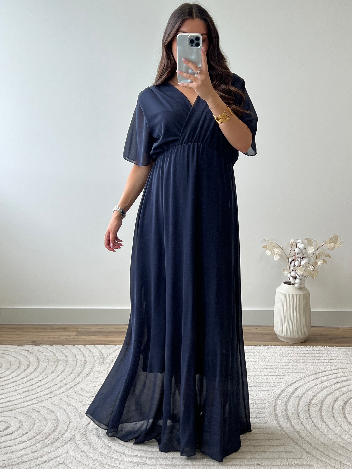 ROBE BIANCA BLEU MARINE