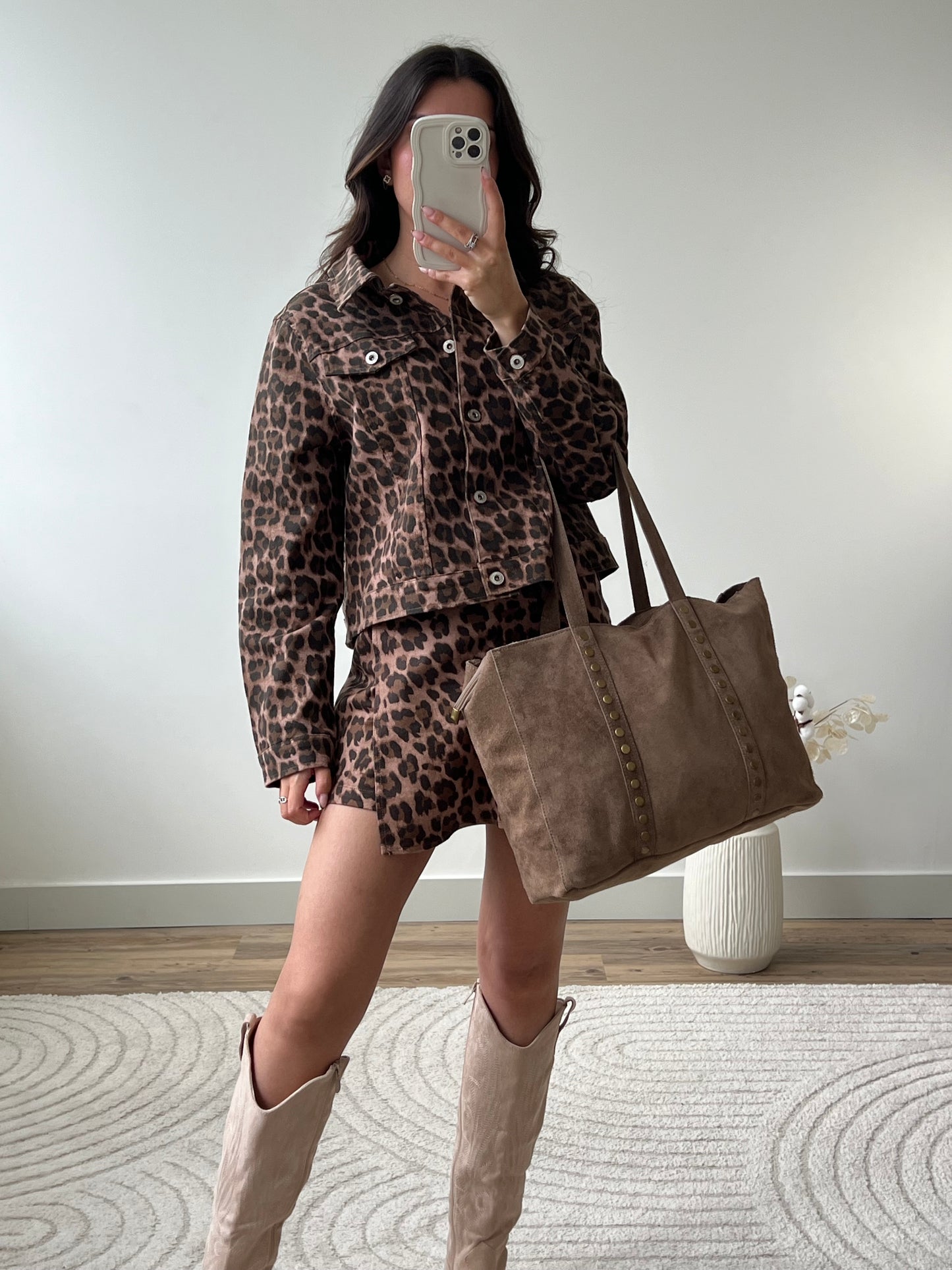 SAC BELLA TAUPE 100% CUIR