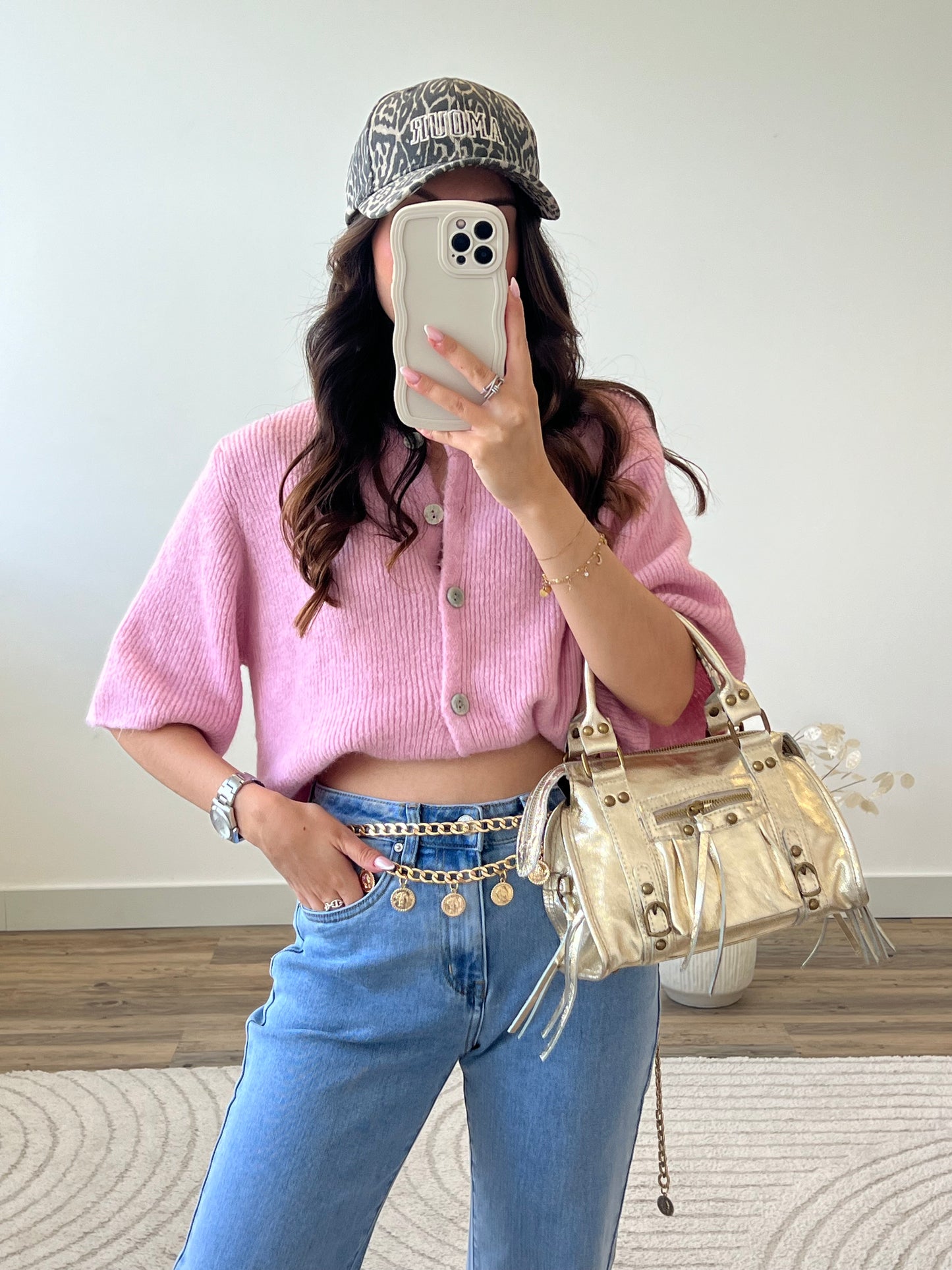 SAC VAL MINI - 100% CUIR DORÉ