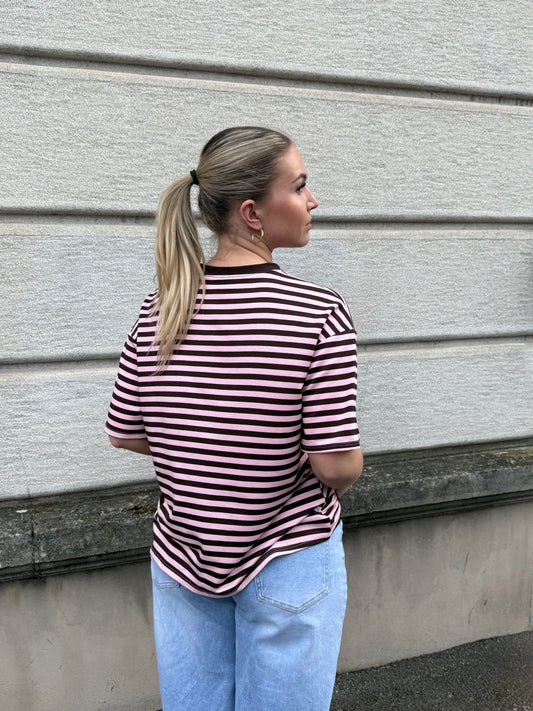 T-SHIRT LOUNA MARRON/ROSE