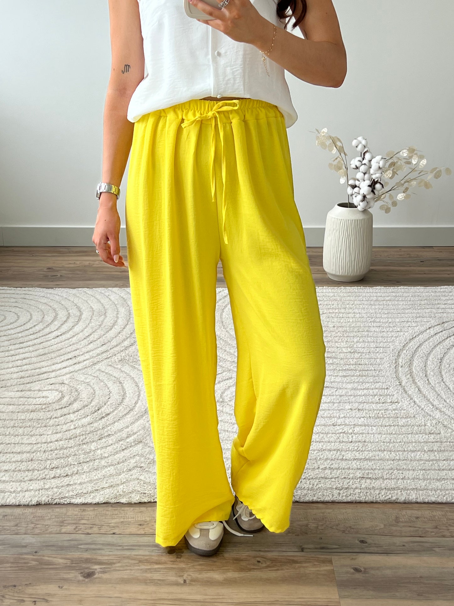 PANTALON FANNY JAUNE MOYEN