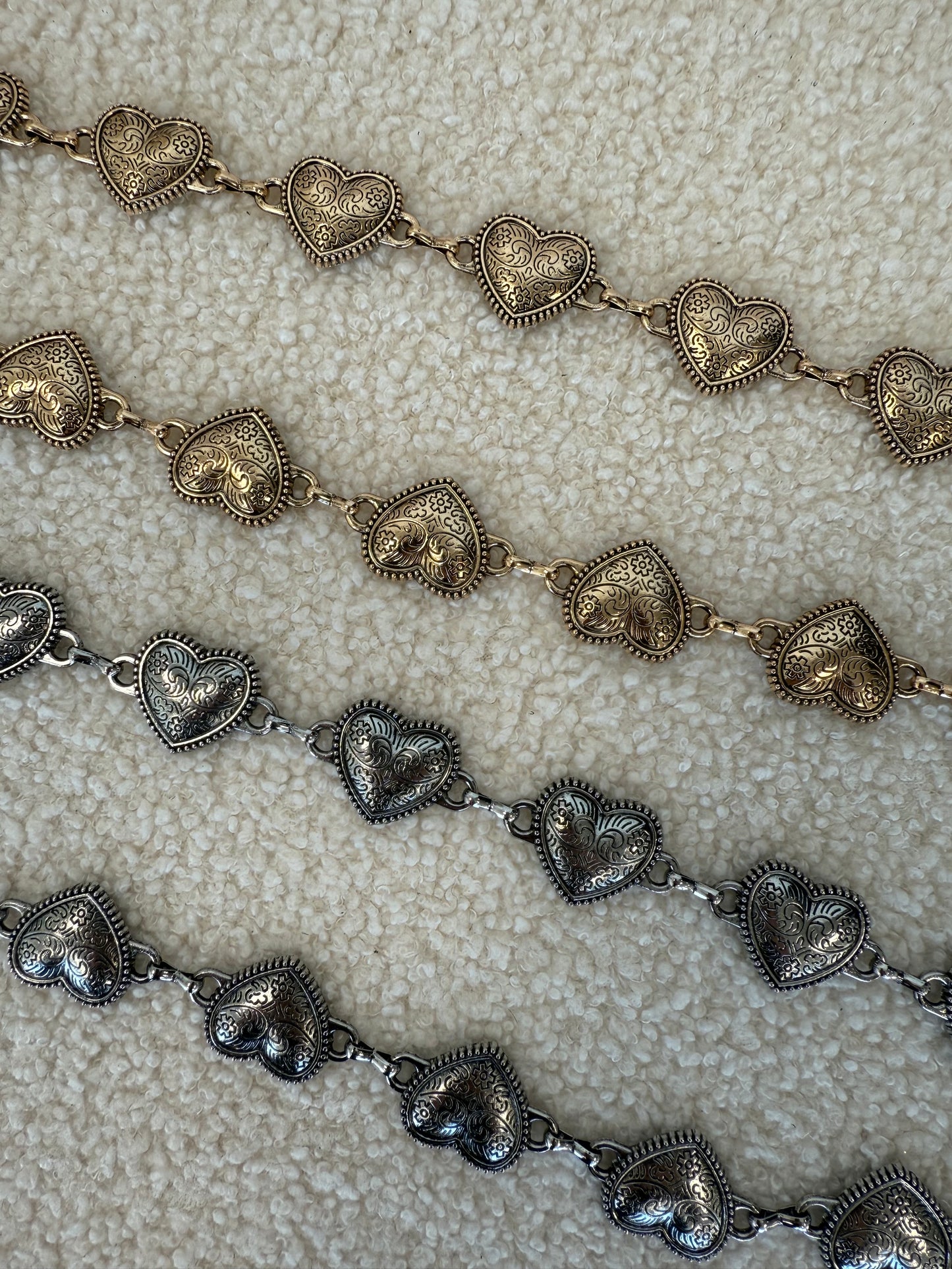 CEINTURE CŒUR ARGENTÉ