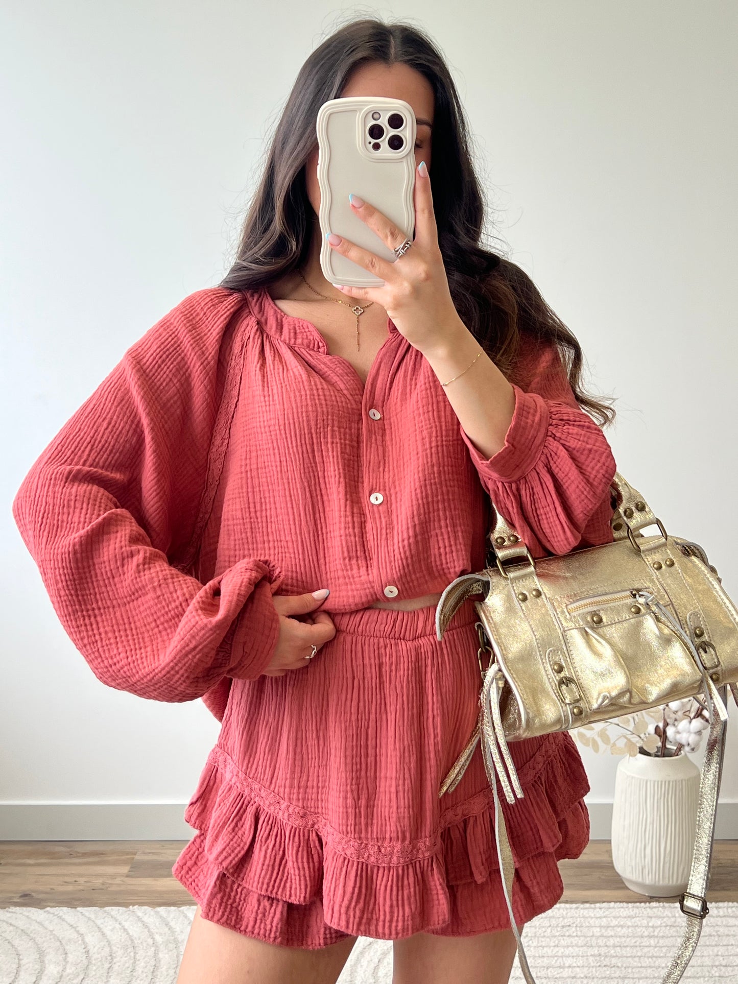 CHEMISE AYA TERRACOTTA