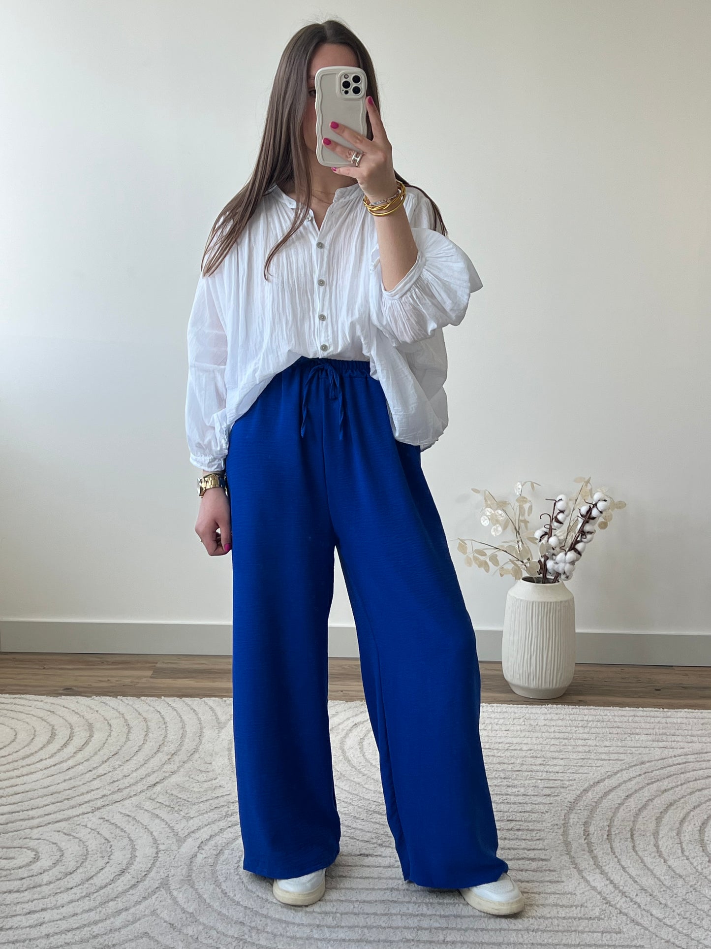 PANTALON FANNY BLEU ROI (PETITE & GRANDE)