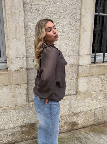 BLOUSE LOANA GRISE