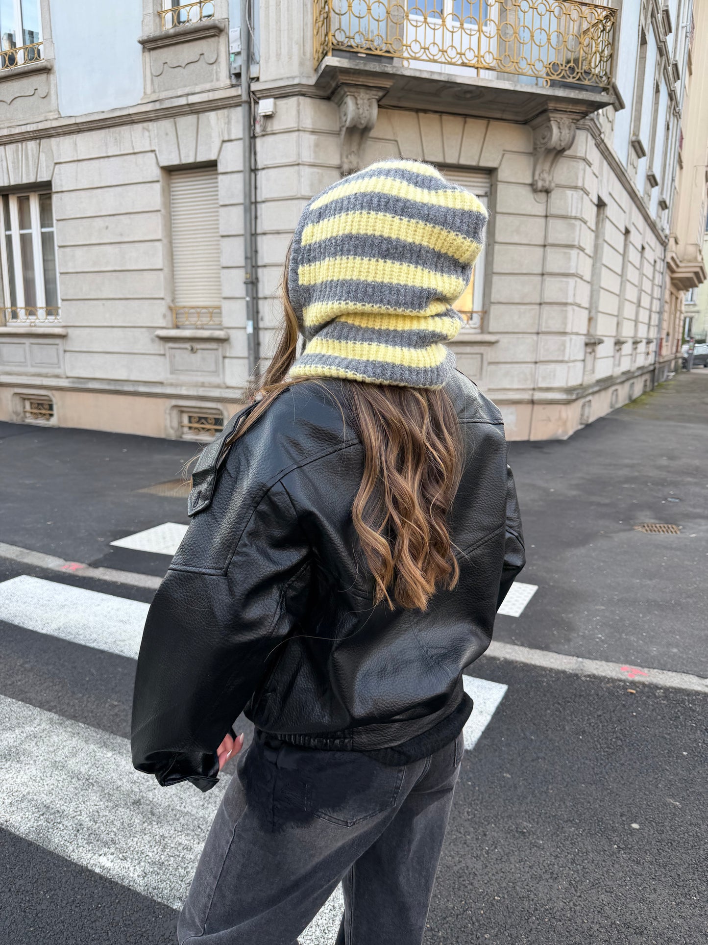 CAGOULE GRIS/JAUNE
