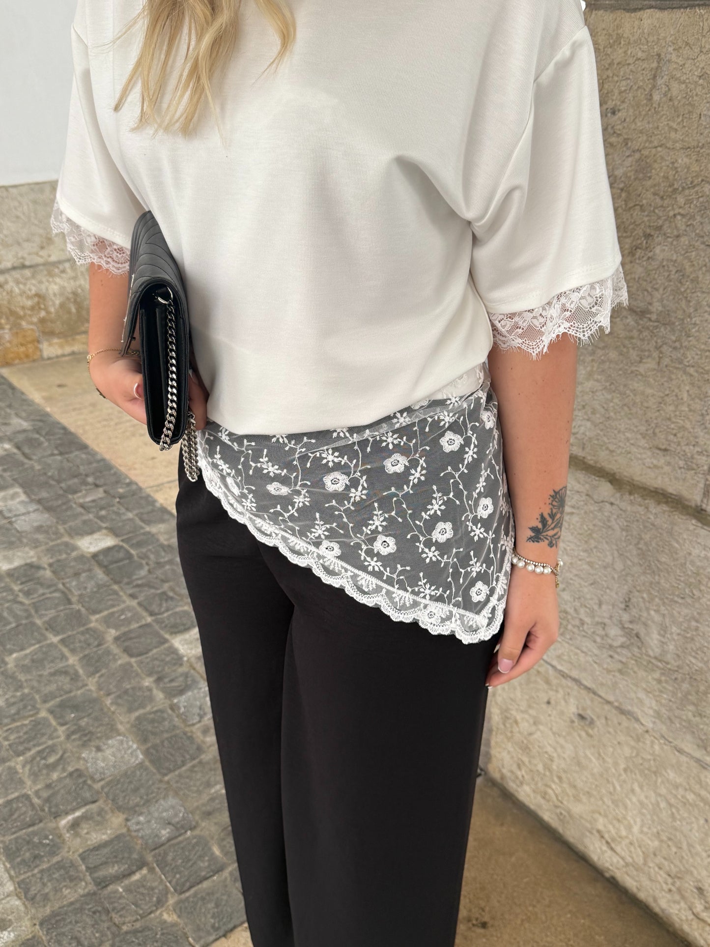 FOULARD DENTELLE BLANC