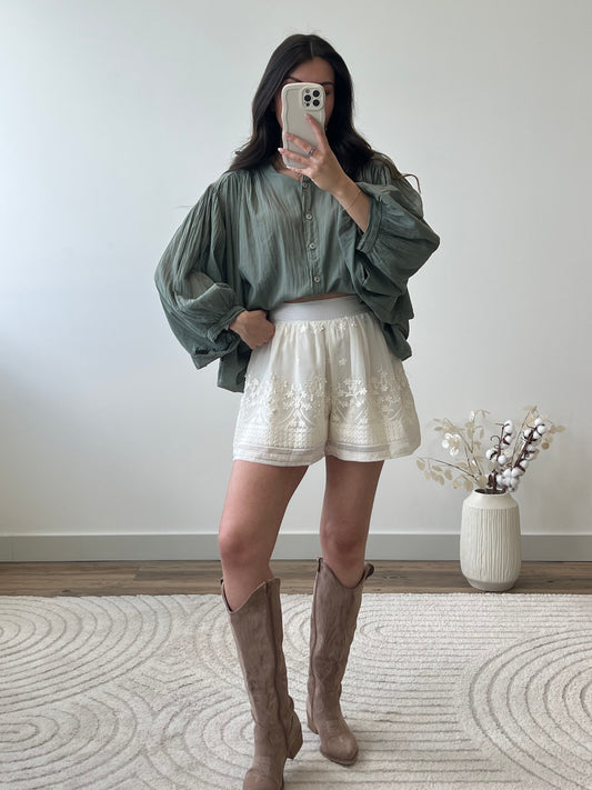 BLOUSE ELO KAKI FONCÉ
