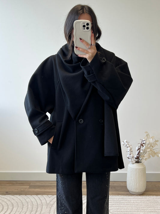 MANTEAU JEANNE NOIR
