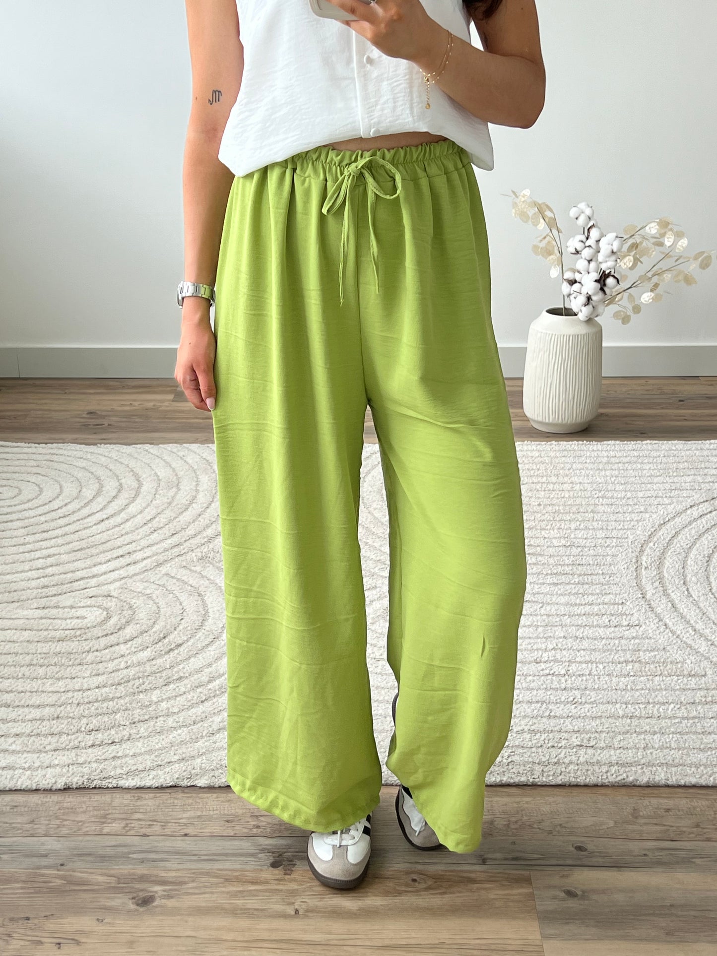 PANTALON FANNY VERT OLIVE (MOYEN 100cm)