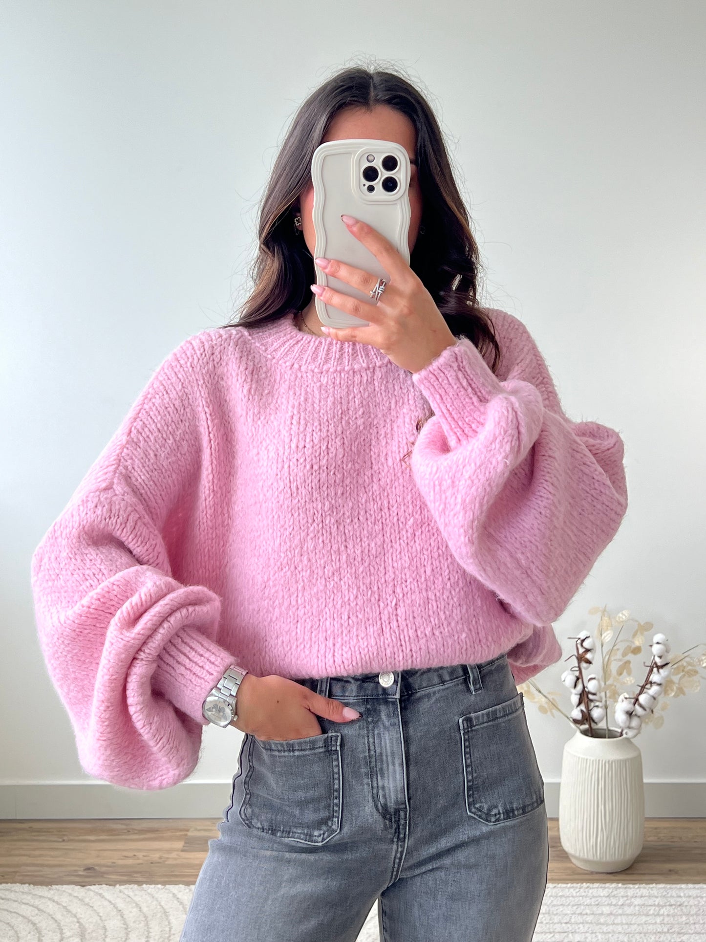 PULL LÉANNE ROSE PALE