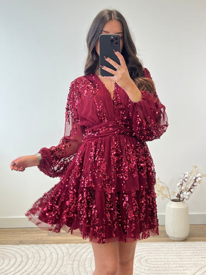 ROBE CAPUCINE BORDEAUX