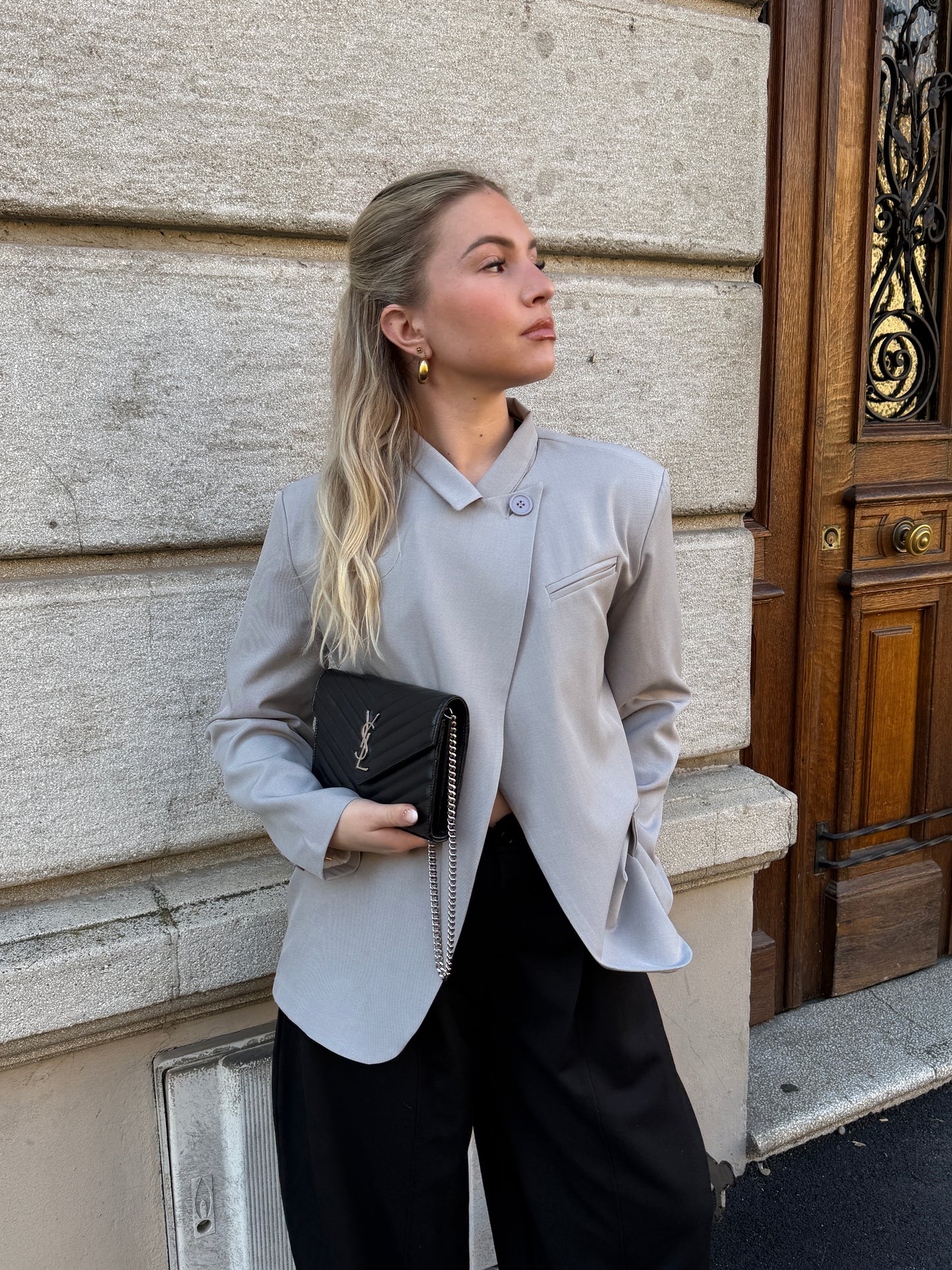 BLAZER AMBRE GRIS CLAIR