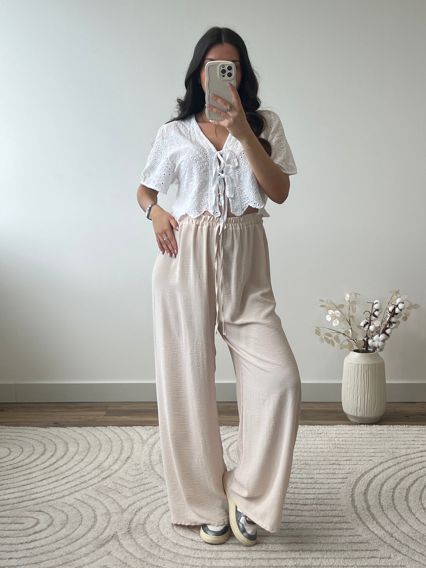 PANTALON FANNY CRÈME (PETITE & GRANDE)
