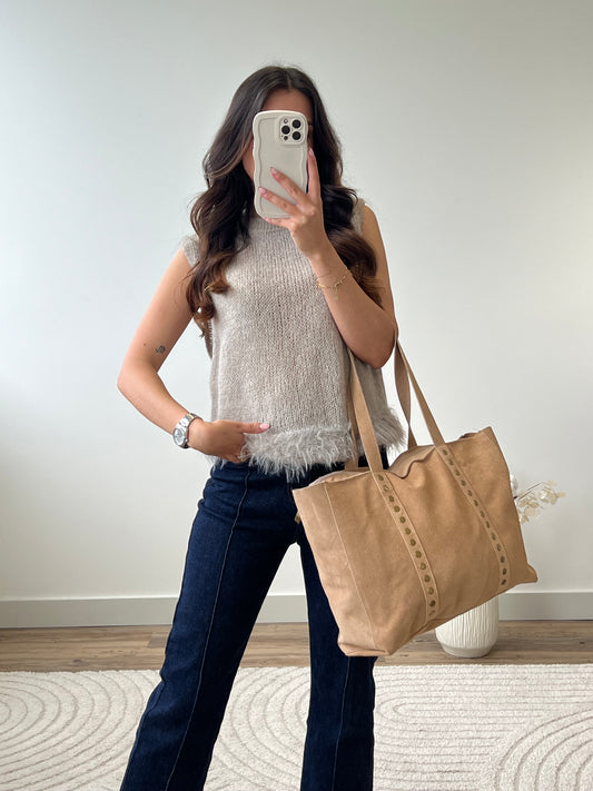 SAC BELLA BEIGE 100% CUIR