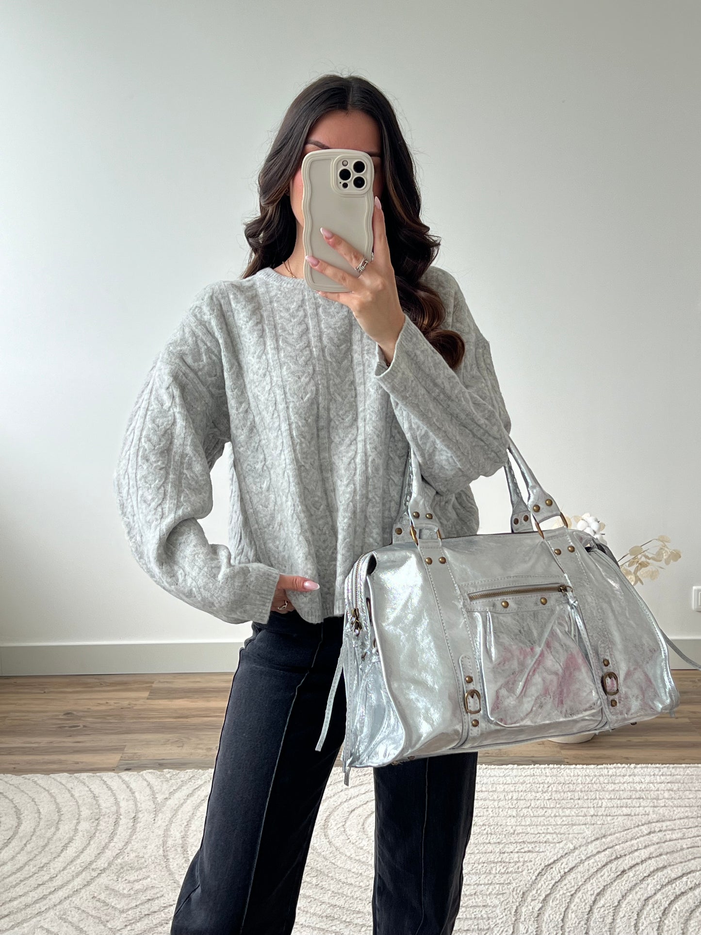 PULL LAUREN GRIS