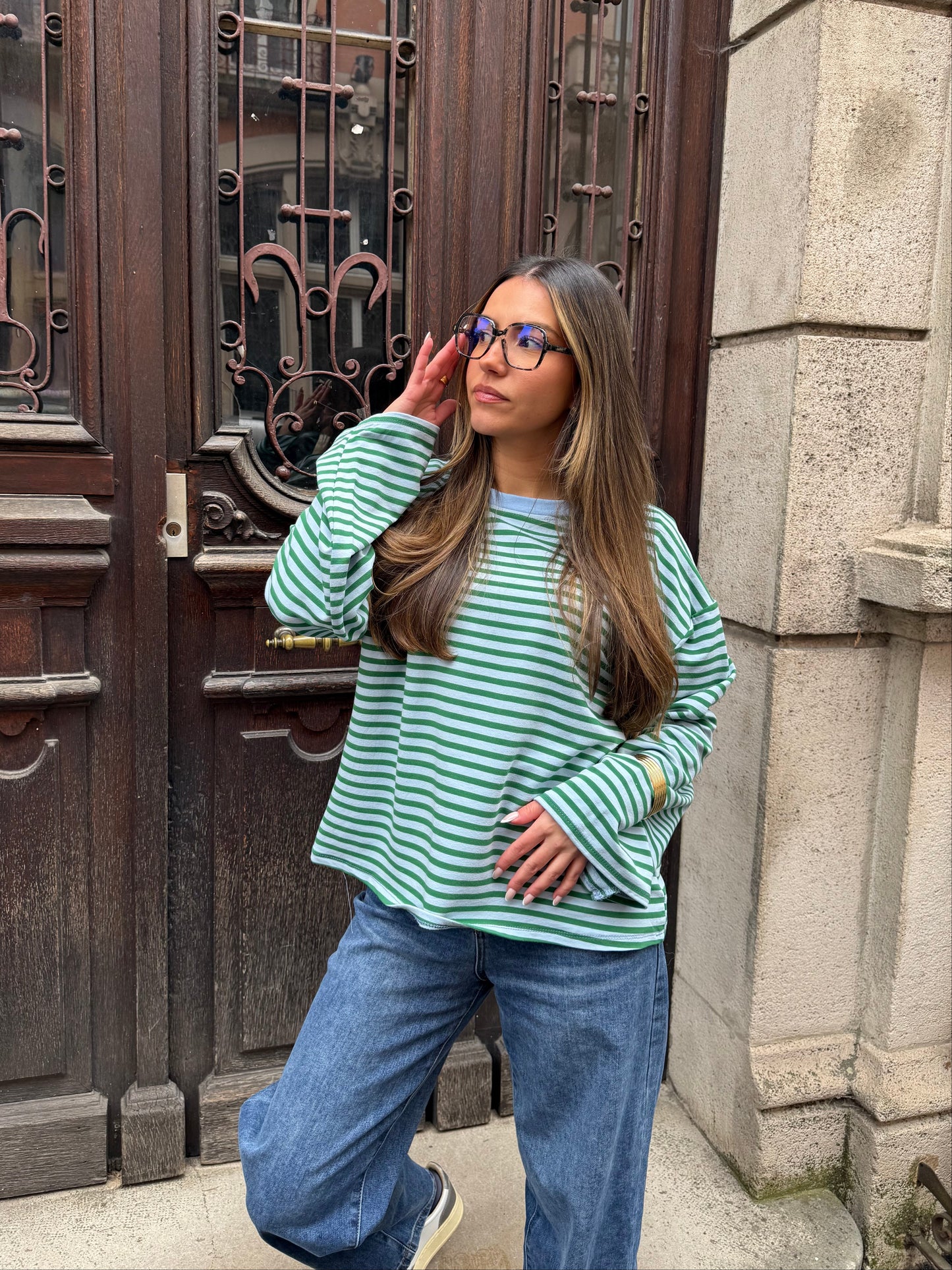 TOP ISADORA VERT/BLEU
