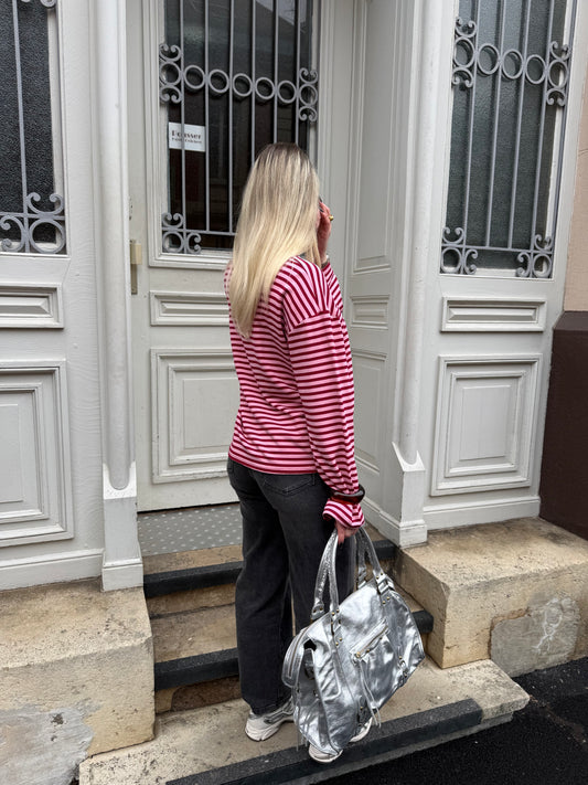 TOP ISADORA BORDEAUX/ROSE (PRÉCO - EXPÉDITION 11/02)