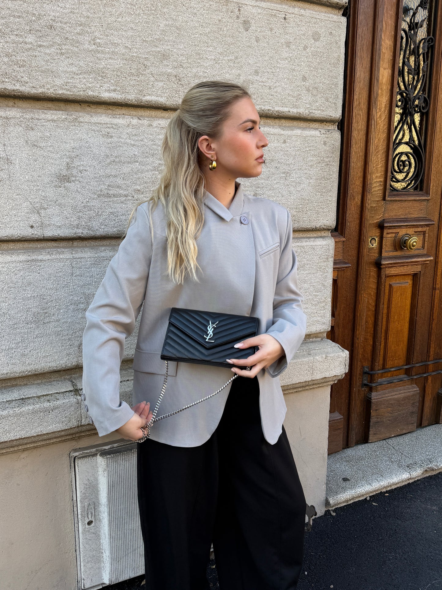BLAZER AMBRE GRIS CLAIR