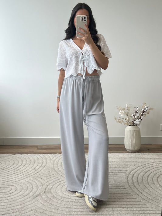 PANTALON FANNY GRIS (PETITE & GRANDE)
