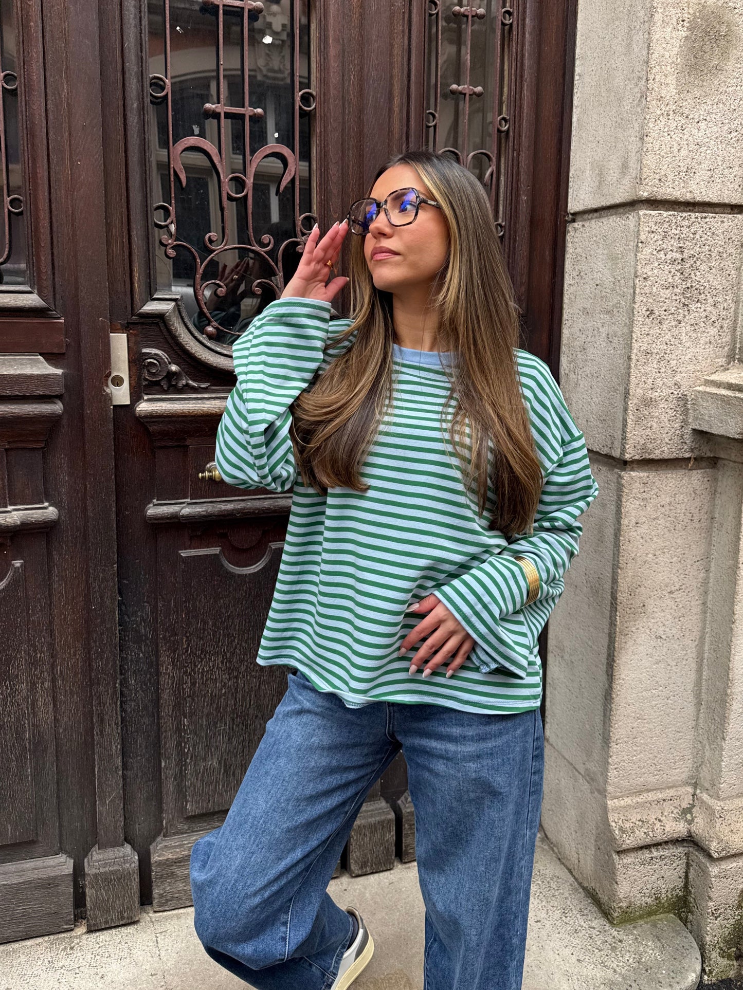 TOP ISADORA VERT/BLEU