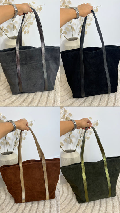 SAC EMMA GRIS 100% CUIR