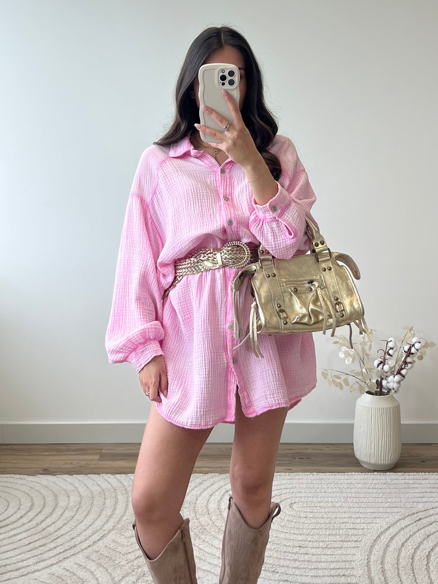 ROBE CHEMISE ÉZIA ROSE