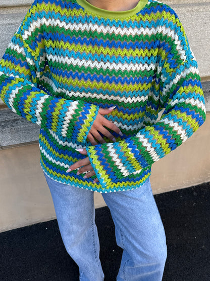TOP CROCHET CAPUCINE VERT