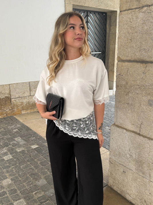 FOULARD DENTELLE BLANC