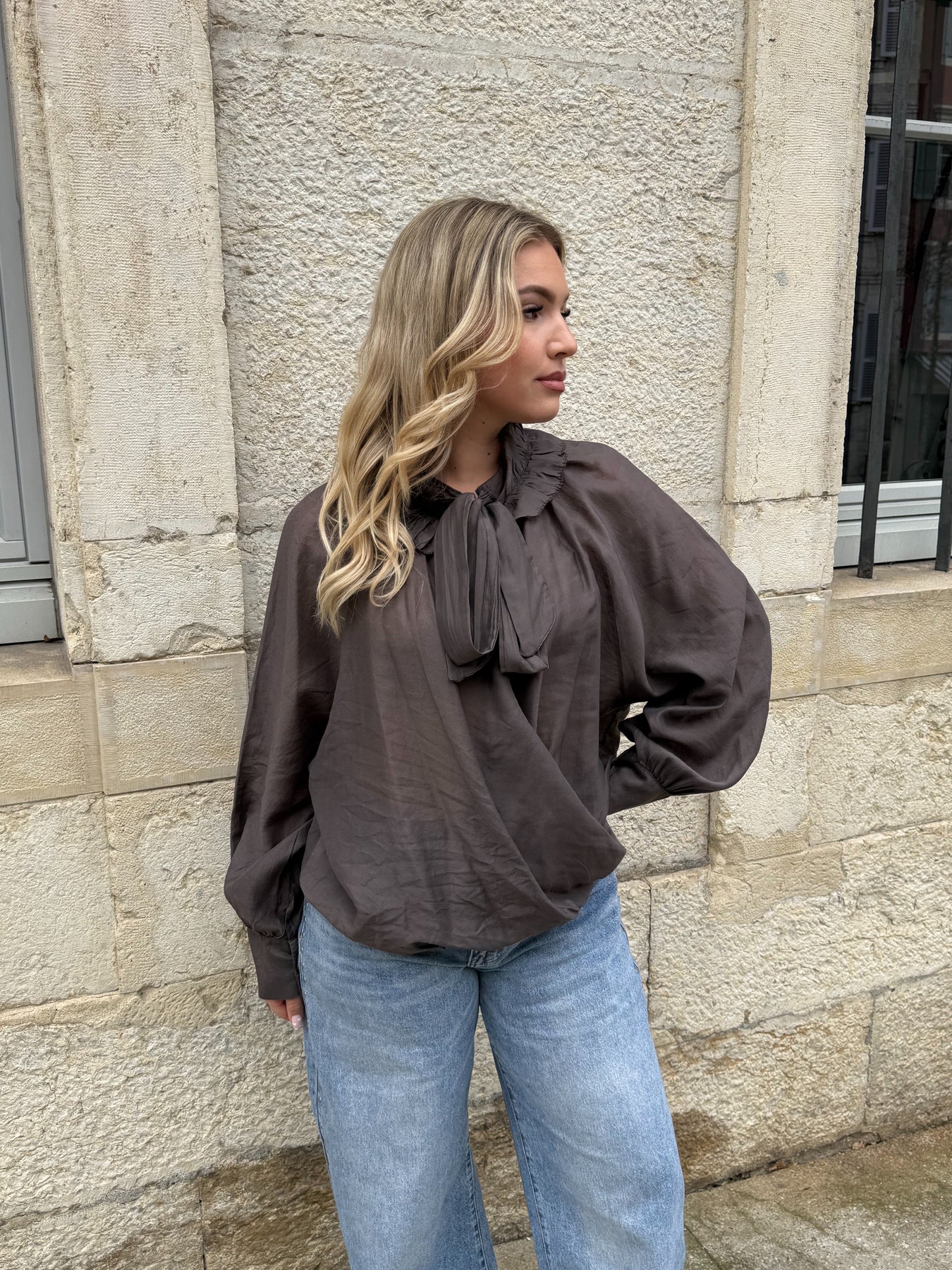 BLOUSE LOANA GRISE