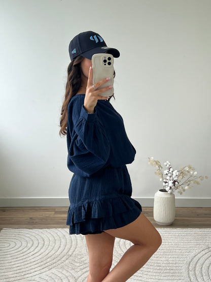 JUPE SHORT AYA MARINE