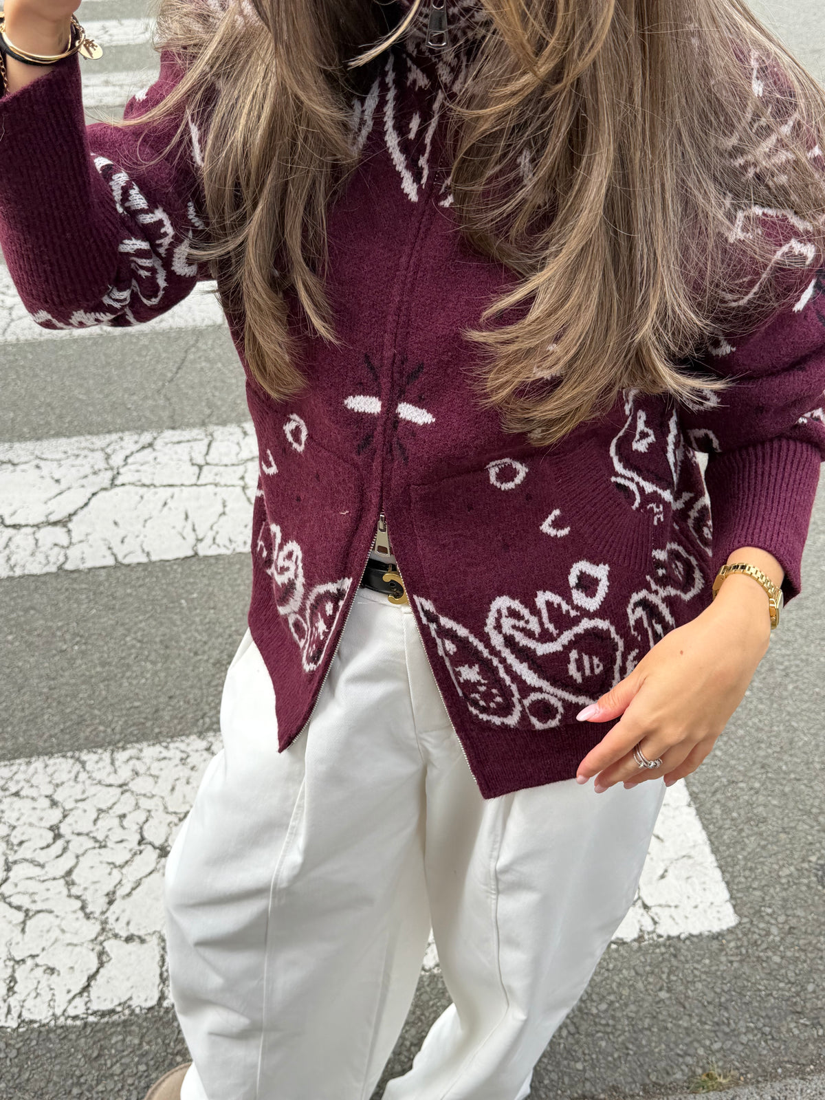 GILET SUZY BORDEAUX