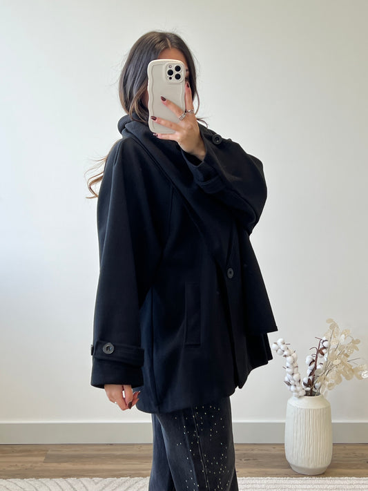 MANTEAU JEANNE NOIR