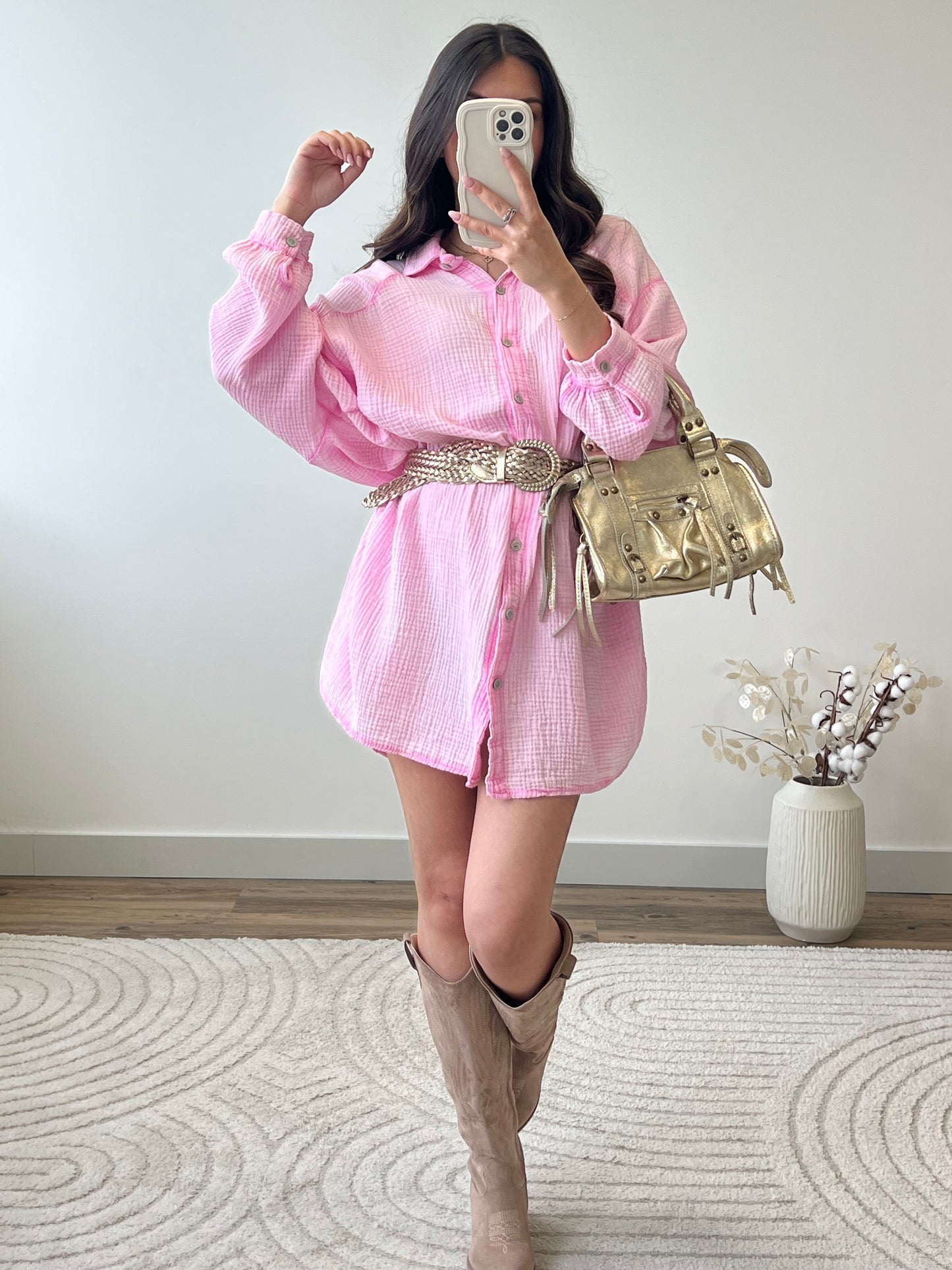 ROBE CHEMISE ÉZIA ROSE
