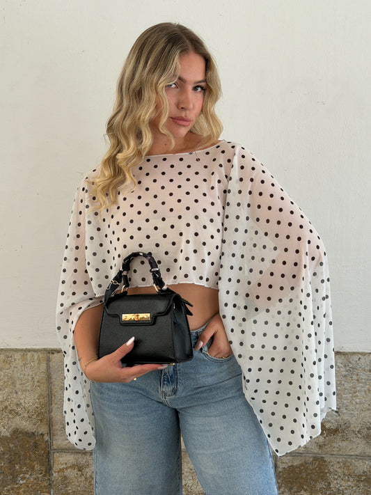 TOP LIV BLANC A POIS