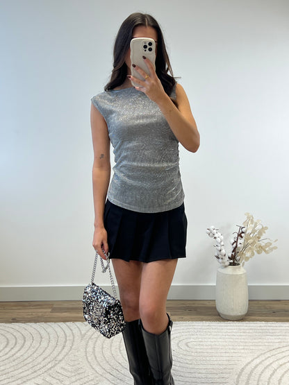 TOP SHINNY ARGENTÉ