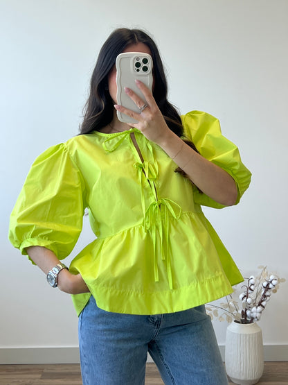 BLOUSE MIRA VERT-JAUNE