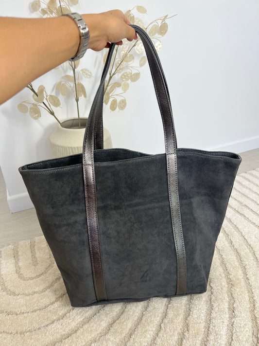 SAC EMMA GRIS 100% CUIR