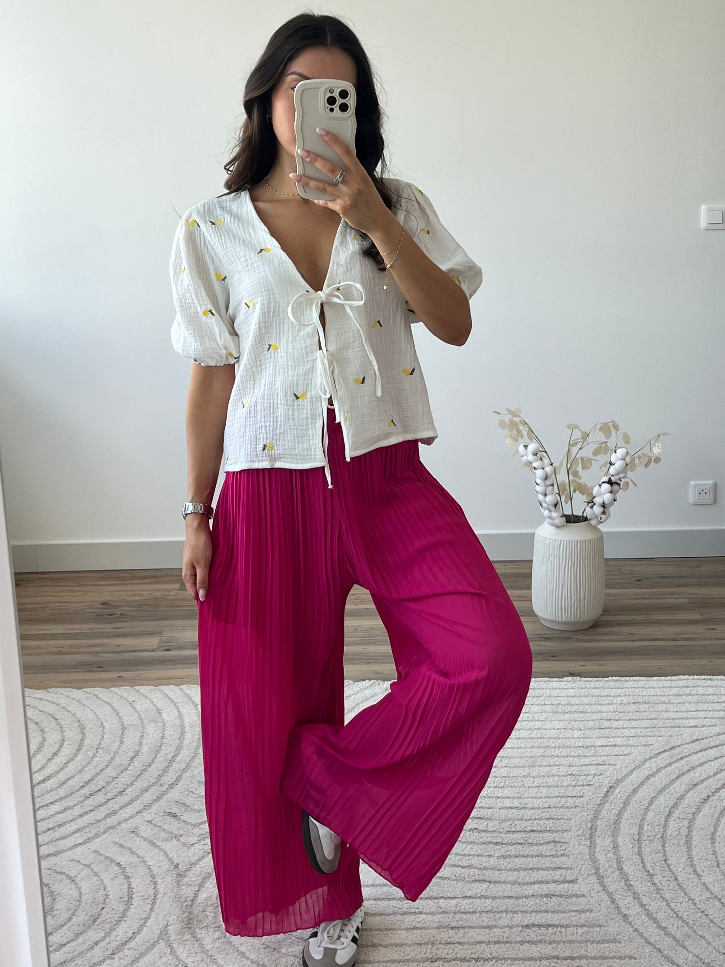 PANTALON AMALIA FRAMBOISE